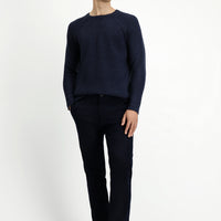 Dark Navy Relaxed Fit Stretch Canvas / Chino Trousers