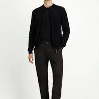 Medium Brown Relaxed Fit Stretch Canvas / Chino Trousers