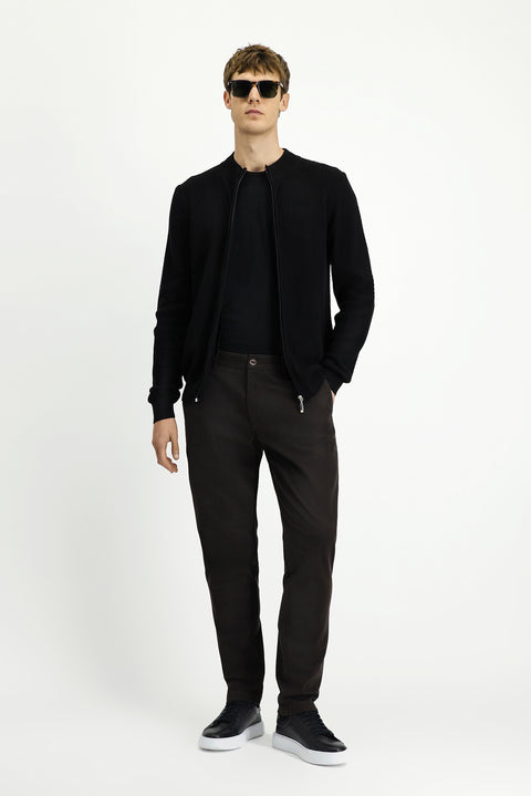 Medium Coffee Slim Fit Stretch Canvas / Chino Trousers