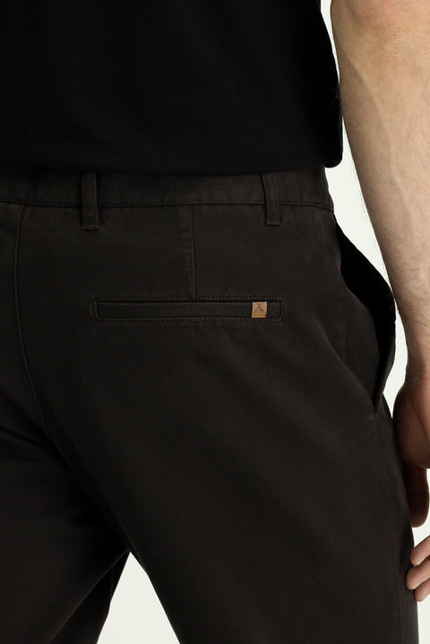 Medium Coffee Slim Fit Stretch Canvas / Chino Trousers