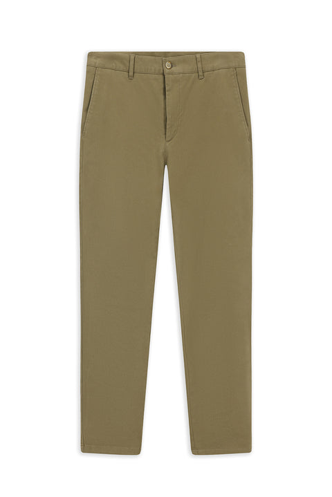Light Beige Slim Fit Skinny Stretch Canvas / Chino Trousers