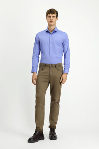  Açık Kahve  Regular Fit Standart Kesim Likralı Kanvas / Chino Pantolon