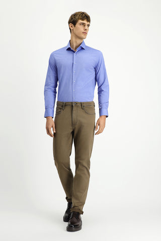  Açık Kahve  Regular Fit Standart Kesim Likralı Kanvas / Chino Pantolon