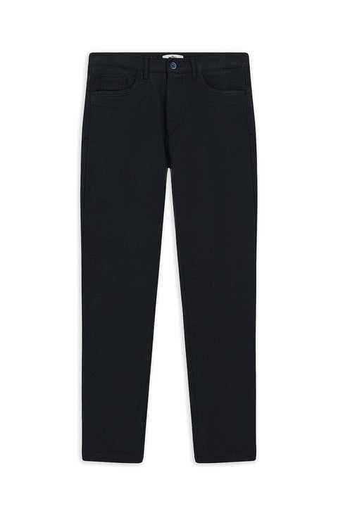 Indigo Regular Fit Standard Cut Lycra Canvas / Chino Trousers