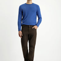 Medium Brown Relaxed Fit Stretch Canvas / Chino Trousers