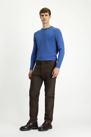  Orta Kahve Regular Fit Standart Kesim Likralı Kanvas / Chino Pantolon