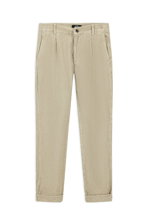 Light Mink 6 Drop Regular Fit Standard Cut Lycra Velvet Trousers
