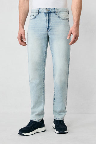  Açık Mavi Bootcut Fit Pamuk Denim Pantolon