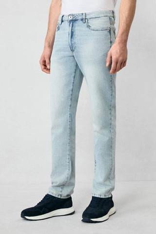  Açık Mavi Bootcut Fit Pamuk Denim Pantolon