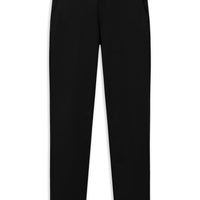 Black Regular Fit Standard Cut Lycra Canvas / Chino Trousers