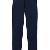 Dark Navy Regular Fit Standard Cut Lycra Canvas / Chino Trousers