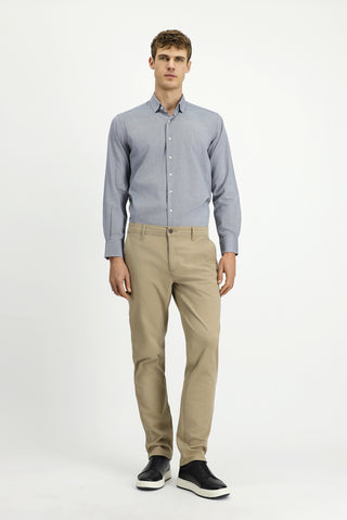  Orta Bej Regular Fit Standart Kesim Likralı Kanvas / Chino Pantolon