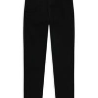 Black Regular Fit Standard Cut Lycra Canvas / Chino Trousers