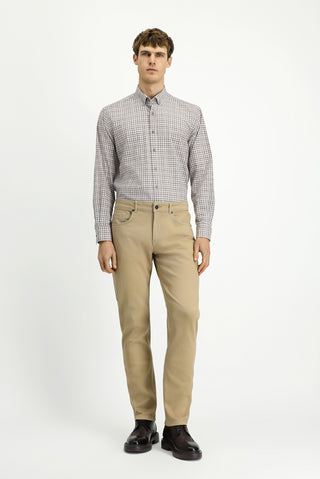  Açık Bej Regular Fit Standart Kesim Likralı Kanvas / Chino Pantolon