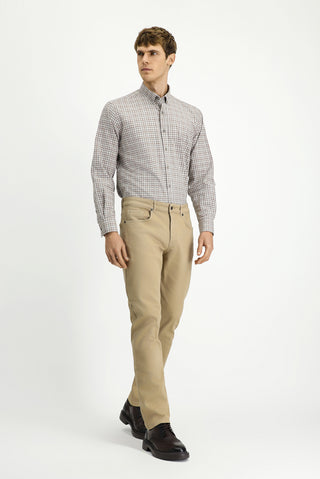  Açık Bej Regular Fit Standart Kesim Likralı Kanvas / Chino Pantolon