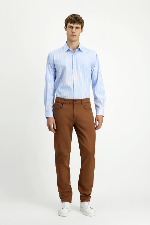 Tarcin Regular Fit Standard Cut Lycra Canvas / Chino Trousers