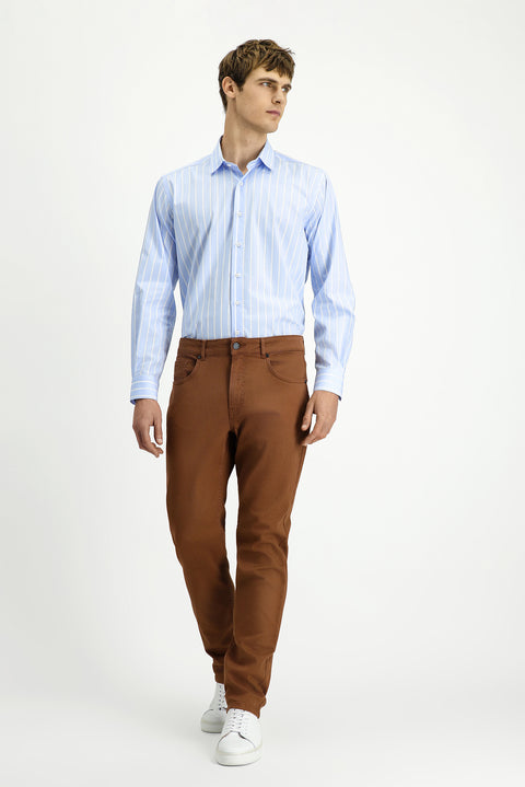 Tarcin Regular Fit Standard Cut Lycra Canvas / Chino Trousers