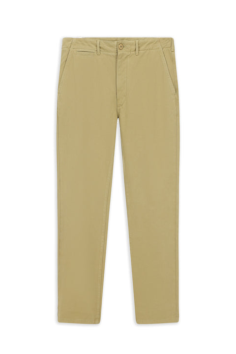 Light Beige Regular Fit Standard Cut Lycra Canvas / Chino Pants
