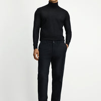 Medium Anthracite Regular Fit Standard Cut Stretchy Canvas / Chino Trousers