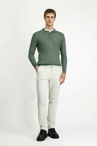  Açık Gri Relaxed Fit Rahat Kesim Yandan Cep Likralı Kanvas / Chino Pantolon