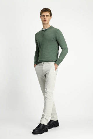  Açık Gri Relaxed Fit Rahat Kesim Yandan Cep Likralı Kanvas / Chino Pantolon