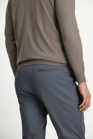  Orta Füme Regular Fit Standart Kesim Yandan Cep Likralı Kanvas / Chino Pantolon