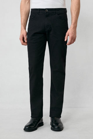  Siyah Slim Fit Dar Kesim Likralı Esnek Kanvas / Chino Pantolon