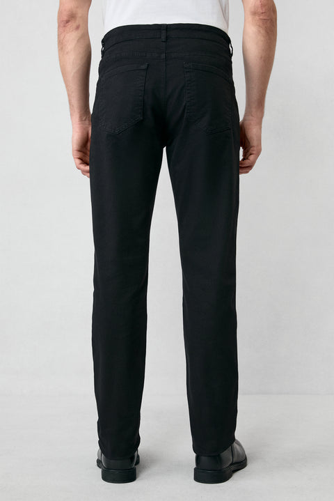 Black Slim Fit Stretch Canvas / Chino Trousers