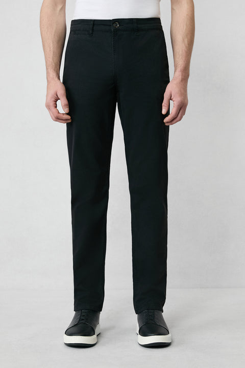 Siyah Regular Fit Standart Kesim Likralı Esnek Yandan Cep Kanvas / Chino Pantolon