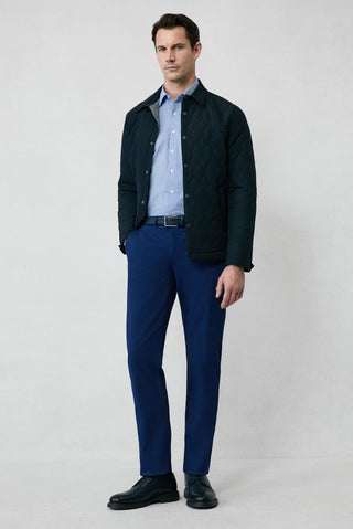  Orta Lacivert Regular Fit Standart Kesim Likralı Esnek Yandan Cep Kanvas / Chino Pantolon