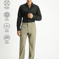 Orta Bej Techno-Line Regular Fit Standart Kesim Çantalı Kanvas / Chino Pantolon