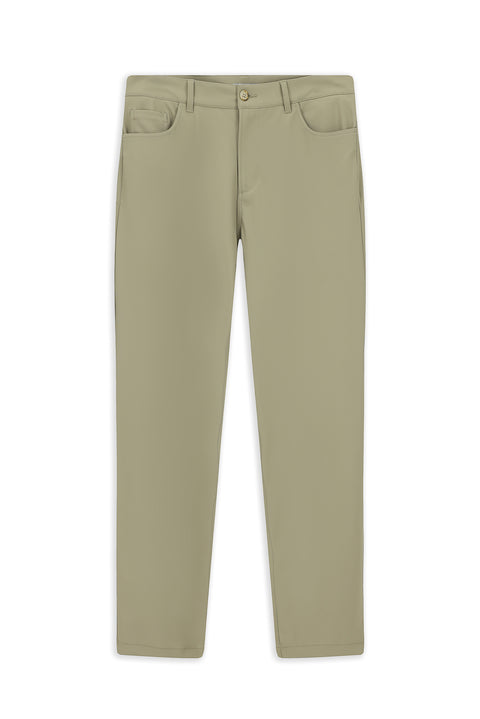 Orta Bej Techno-Line Regular Fit Standart Kesim Çantalı Kanvas / Chino Pantolon