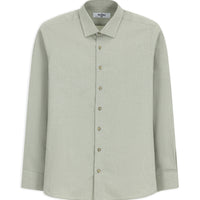 Light Green Long Sleeve Slim Fit Patterned Cotton Shirt