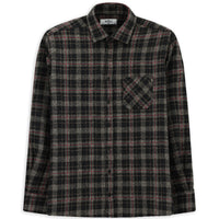 Black Long Sleeve Regular Fit Pocketed Plaid Cotton Lumberjack Winter Shirt