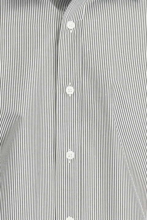 Light Anthracite Long Sleeve Classic Striped Four Seasons Cotton Easy-Iron Shirt