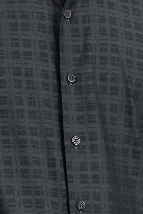 Medium Anthracite Long Sleeve Regular Fit Plaid Cotton Shirt