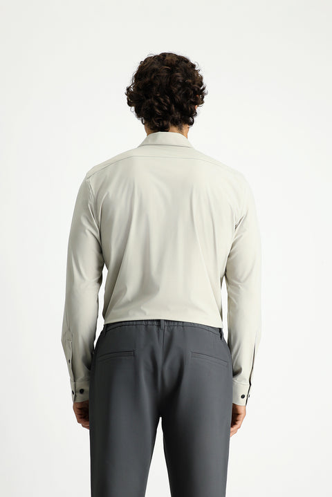 Stone Techno-Line Long Sleeve Slim Fit Classic Lycra Shirt