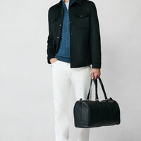 Black Snap Button Seasonal Cotton Jacket / Coat