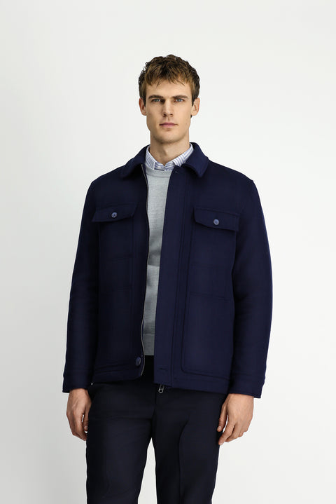 Dark Navy Lycra Sport Jacket
