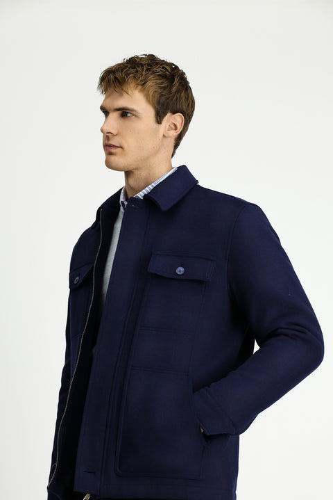 Dark Navy Lycra Sport Jacket