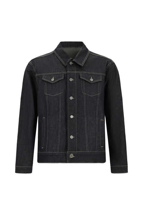Dark Navy Regular Fit Cotton Denim Jacket