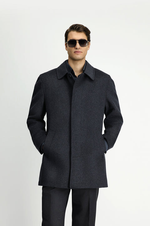 Light Gray Classic Wool Coat