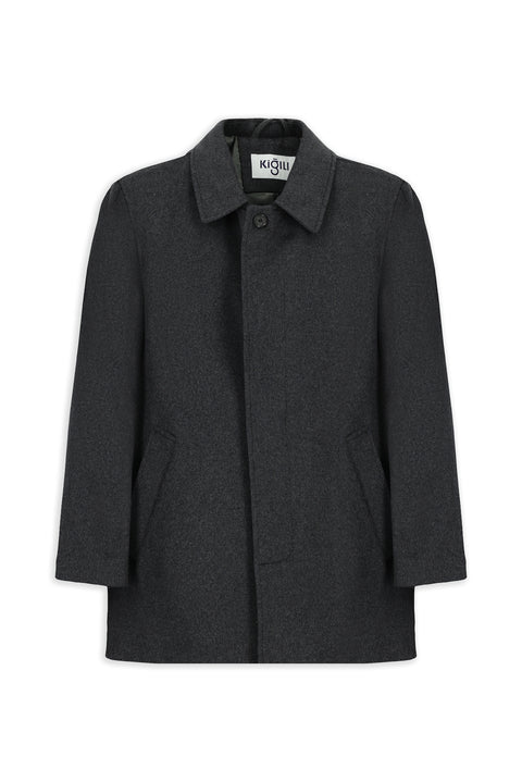 Light Gray Classic Wool Coat