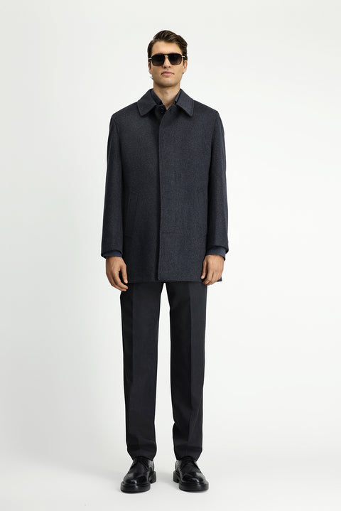 Light Gray Classic Wool Coat