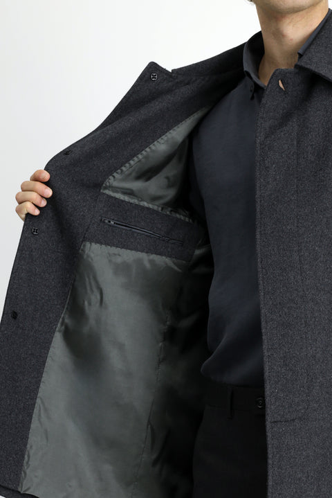 Light Gray Classic Wool Coat