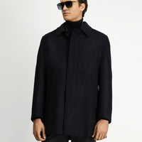 Dark Anthracite Wool Classic Coat