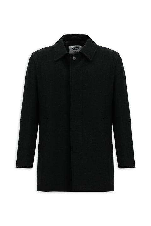 Dark Anthracite Wool Classic Coat