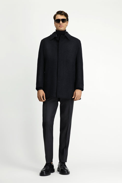 Dark Anthracite Wool Classic Coat