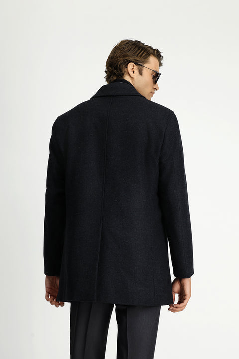 Dark Anthracite Wool Classic Coat