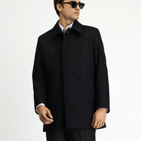 Black Wool Classic Coat